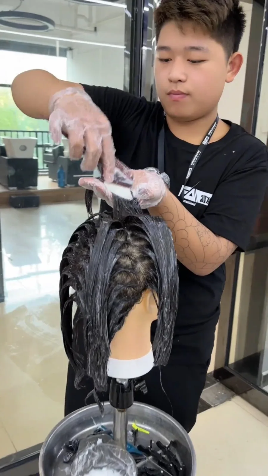染发涂抹训练