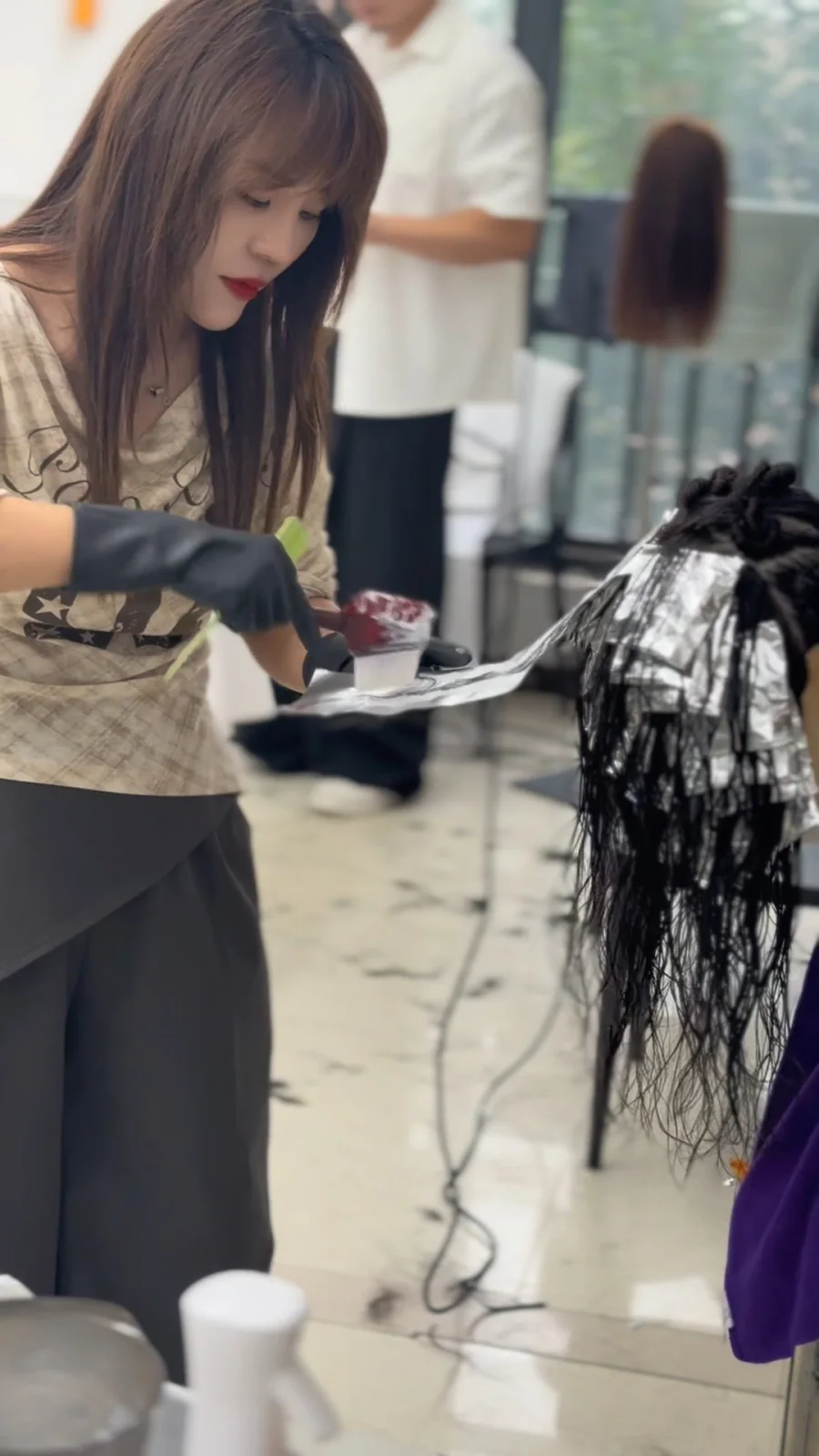 染发挑染涂抹